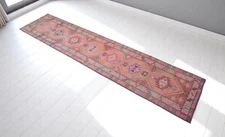 3x12 Runner Rug HandMade Long Runner Hallway Decor Low Pile Turkish Rug Runner