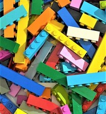 Lego Lot of 200 Mixed Color Bricks 1x8 1x6 1x4 1x3 1x2 Bulk SHIPS FREE  