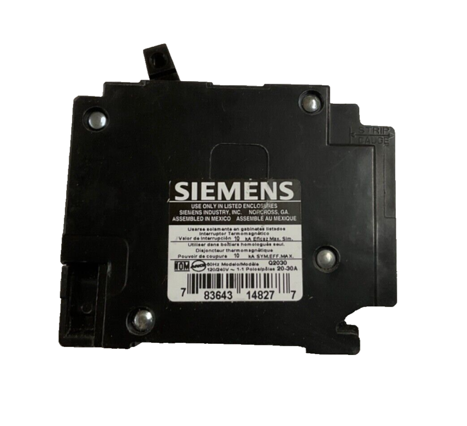 Interruttore Automatico Siemens QT Q2030, 20/30A, 120/240V, Per Camper E Quadri Elettrici