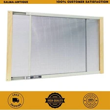 Wood Frame Adjustable Window Screen Clear Insect Mosquito Cat Window Net Mesh