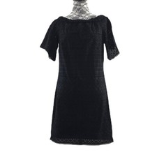 Lauren Ralph Lauren Black Lace Overlay Shift Dress Womens 2 Off The Shoulder