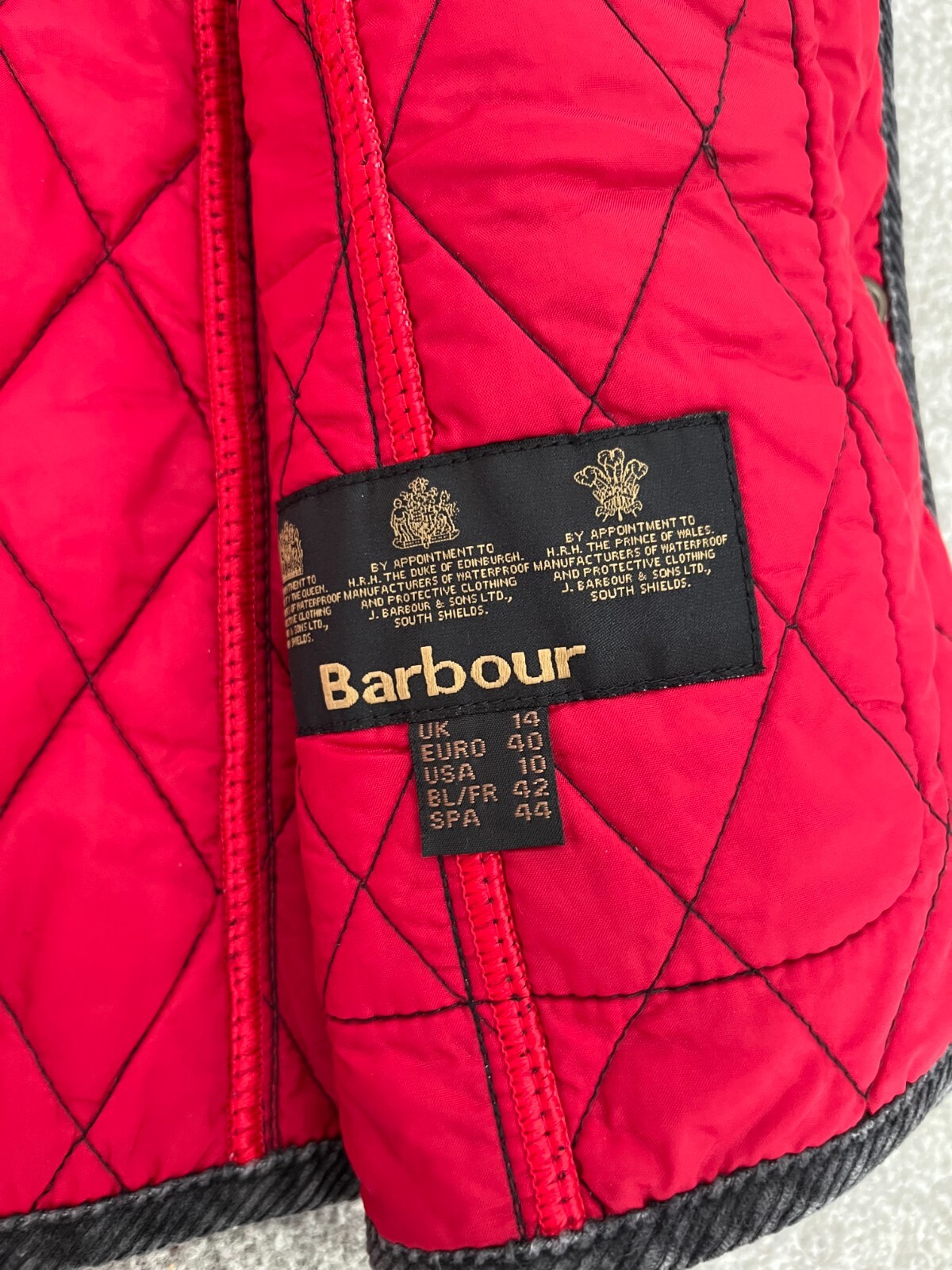 Barbour International Quilted Jacket Womens UK 14 Black Coat Quilt