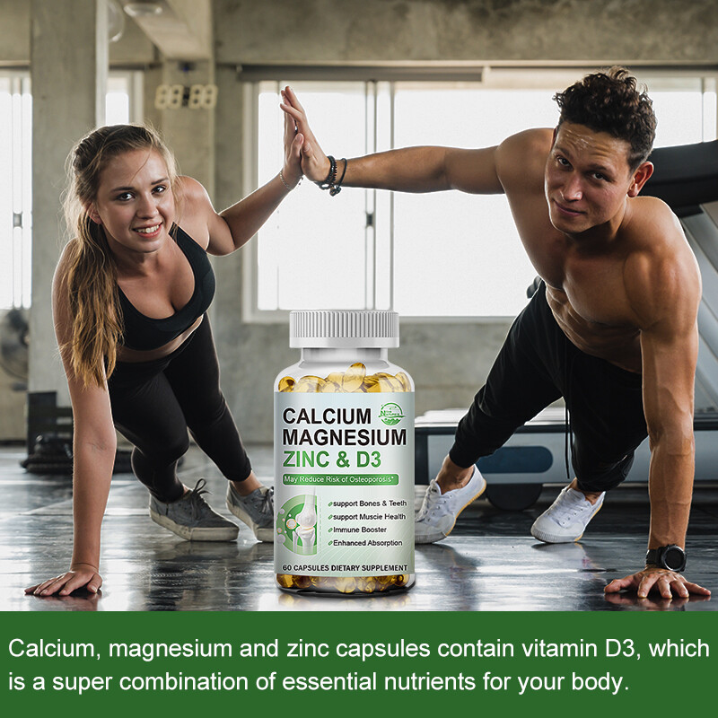 Magnesium Zinc Vitamin D3 Calcium 1000 MG Complex SupplementHigh