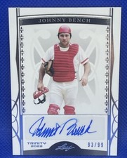 2022 Leaf Trinity Johnny Bench SP AUTO #92/99 Cincinnati Reds Hall of Famer