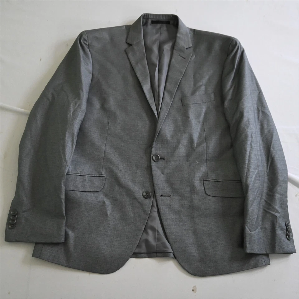 Kenneth Cole Reaction 42S 38x32 Gris Cuadros Techni-Cole Hombres Chaqueta Pantalones Traje Foto 2 de 4