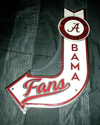 **ALABAMA CRIMSON TIDE Bent-Arrow Metal Sign #4 SALE - NEW**