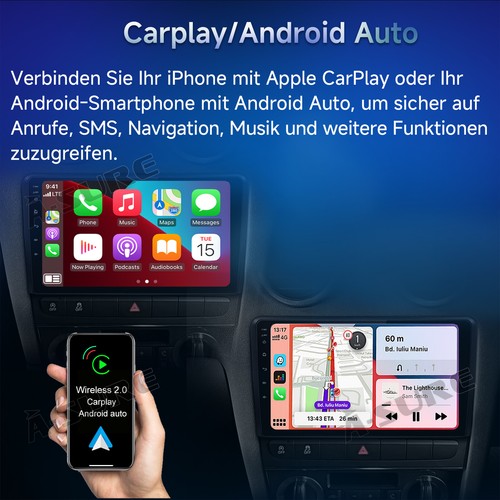 2 DIN Carplay 9'' Autoradio Android 14 WiFi Für Fiat 500 2007-2015 GPS Navi DAB+ - Bild 7 von 14