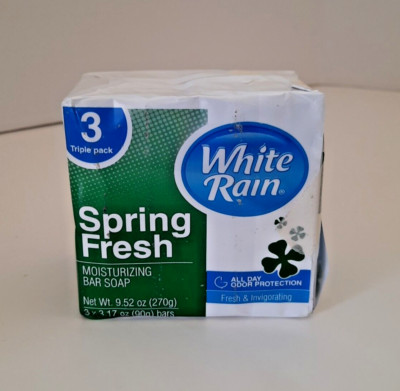White Rain Spring Fresh Moisturizing Bar Soap - One Package of 3 bars