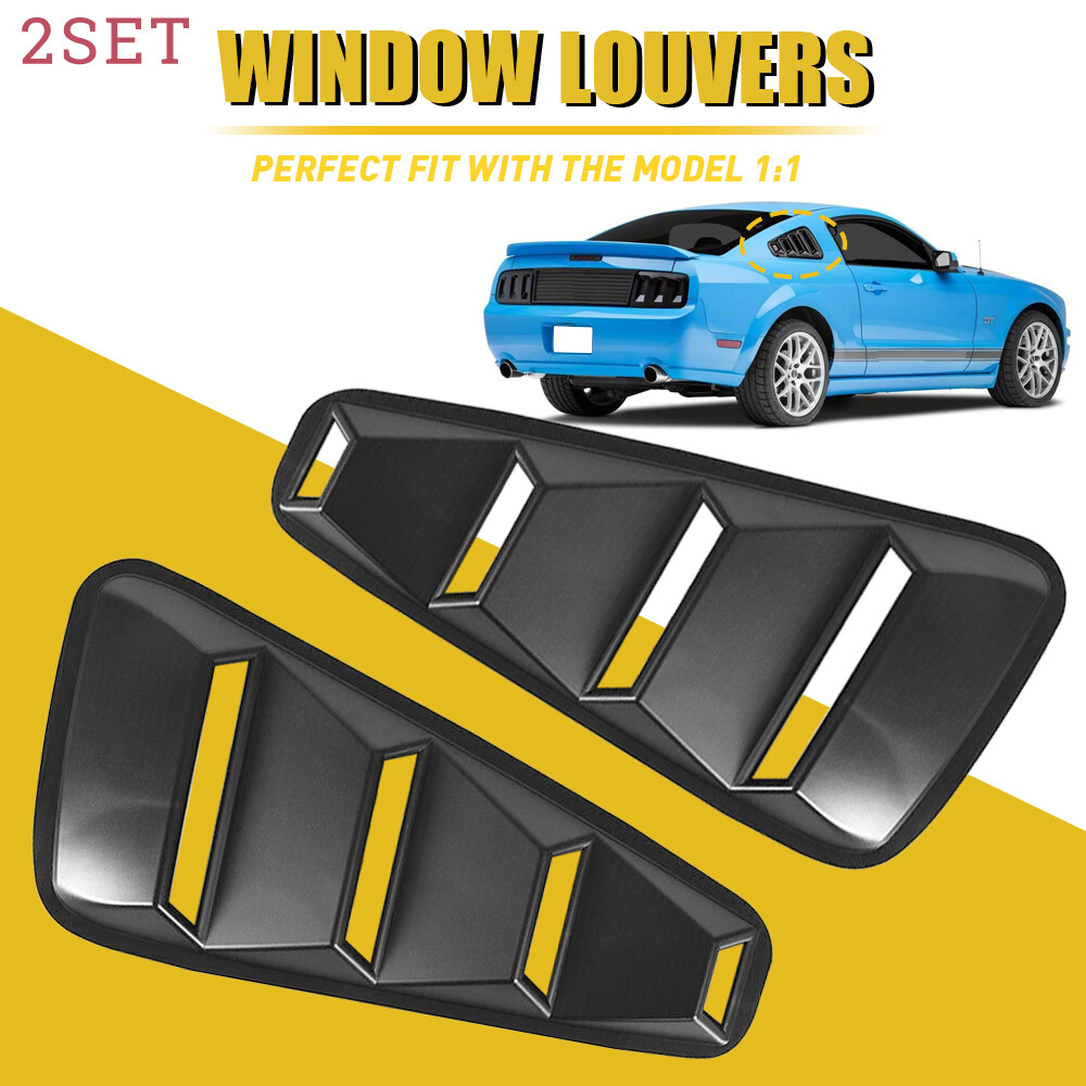 2005-2014 Ford Mustang 2DR Quarter Window Louvers – 2-Piece Set