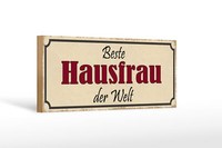 Holzschild Spruch 27X10 Cm Beste Hausfrau Der Welt Deko Schild Wooden Sign