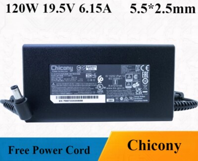 Original Chicony 19.5V 120W AC Adapter A17-120P1A for MSI Gaming GE62 2QD 5.5mm