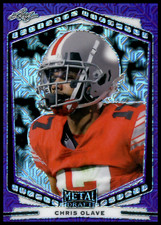 2022 Leaf Metal Draft Purple Mojo Rookie New Orleans Saints Chris Olave  RC