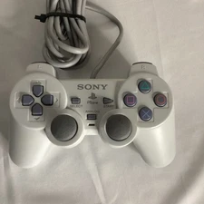Authentic Sony PlayStation 1 DualShock Controller – Model SCPH-1200 – White