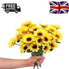 7 Heads Sunflowers Artificial Fake Silk Flower Bouquet Garden Party Wedding Home