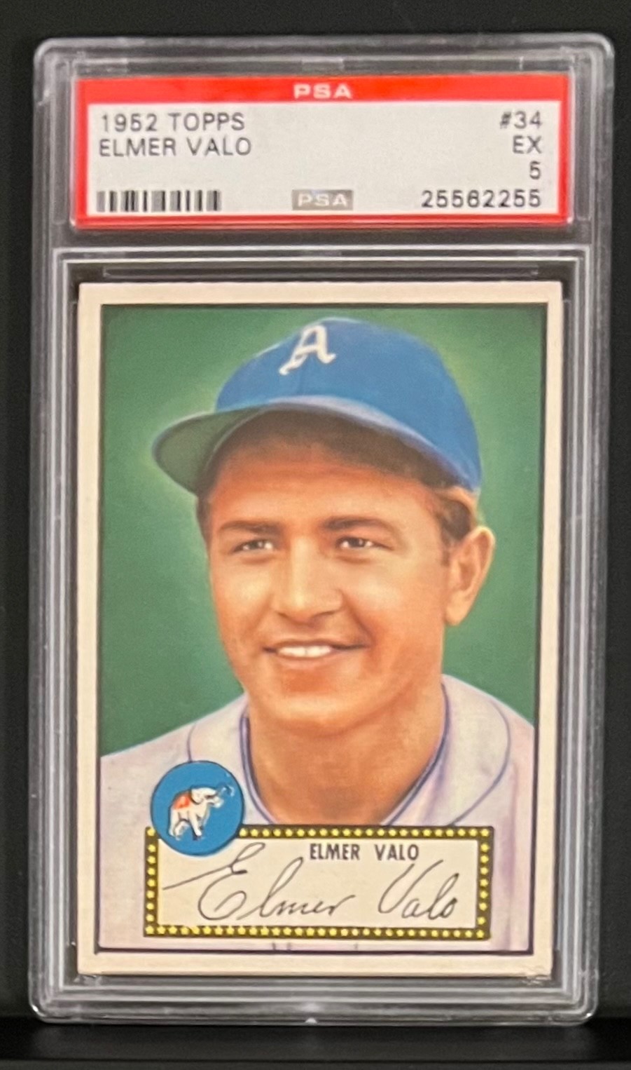1952 Topps Elmer Valo #34 PSA5
