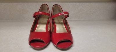 American Eagle Girls Dress Shoes Size 13 Red Synthetic Easy Hook Maryjane Strap