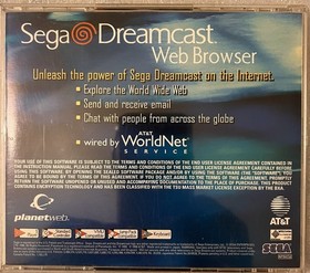 SEGA Dreamcast Web Browser 1999 NTSC-U/C Productivity Disc