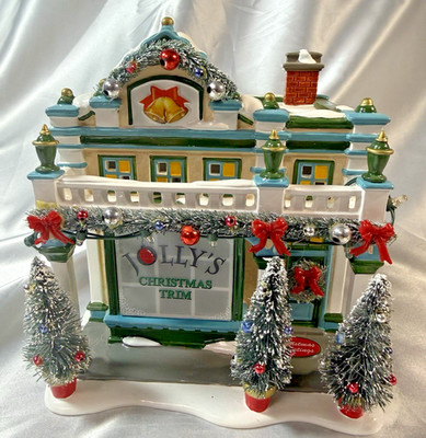 Dept. 56 LIGHT & MUSIC Sounds of Christmas Snow Village Jolly's Trim Shop MINT