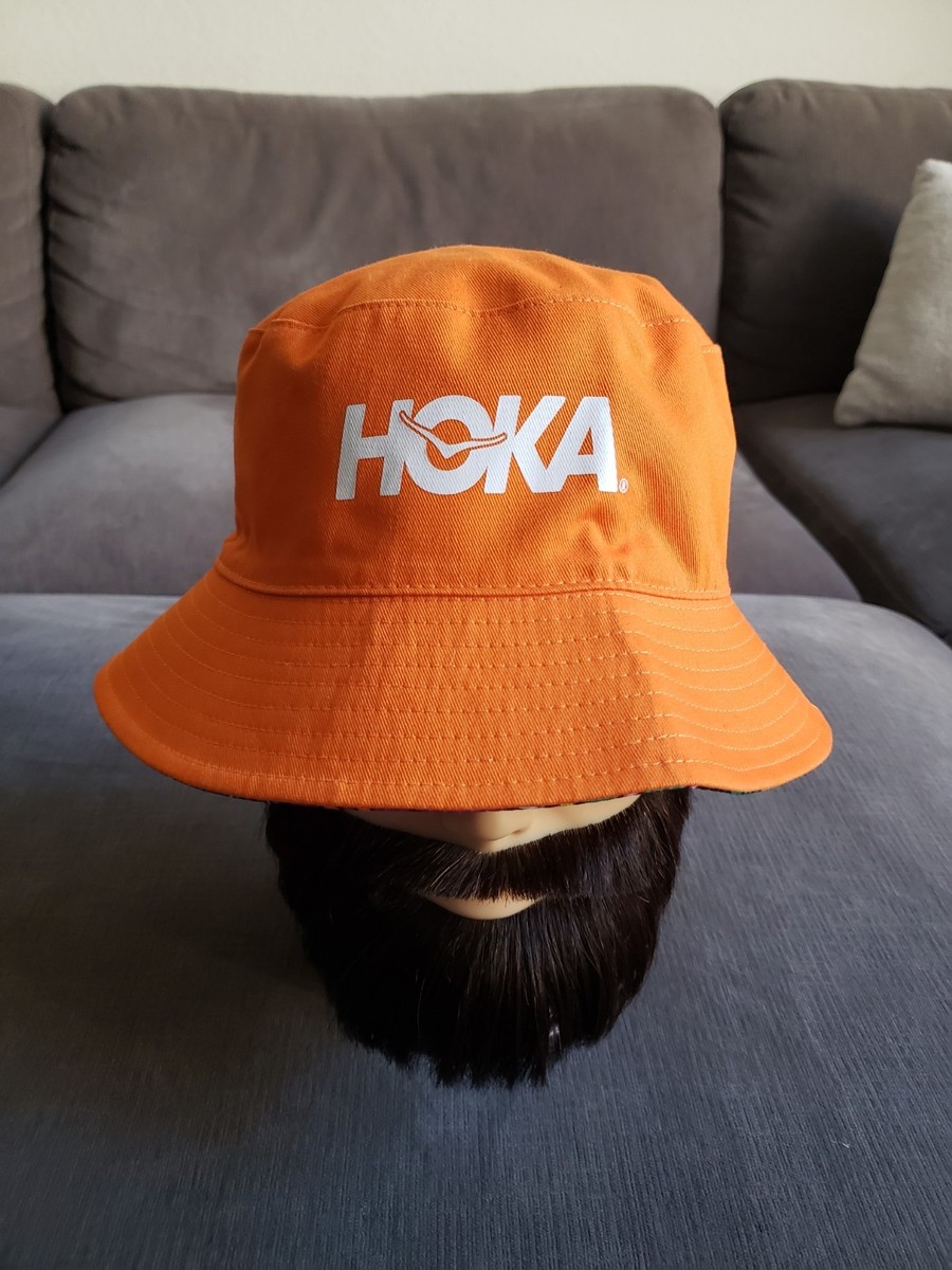 Hoka Running Shoes Summer Mile Club Reversible Orange Bucket Hat