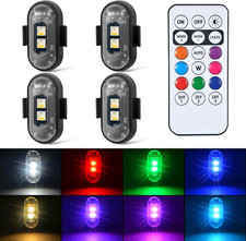 4PCS Wireless LED Strobe Lights with Remote Control, 8 Colors Rechargeable Led L
