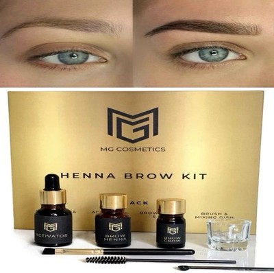 Eyebrow Henna Color Kit Colors Eye Brow Hair Tint Corrector Define Definition