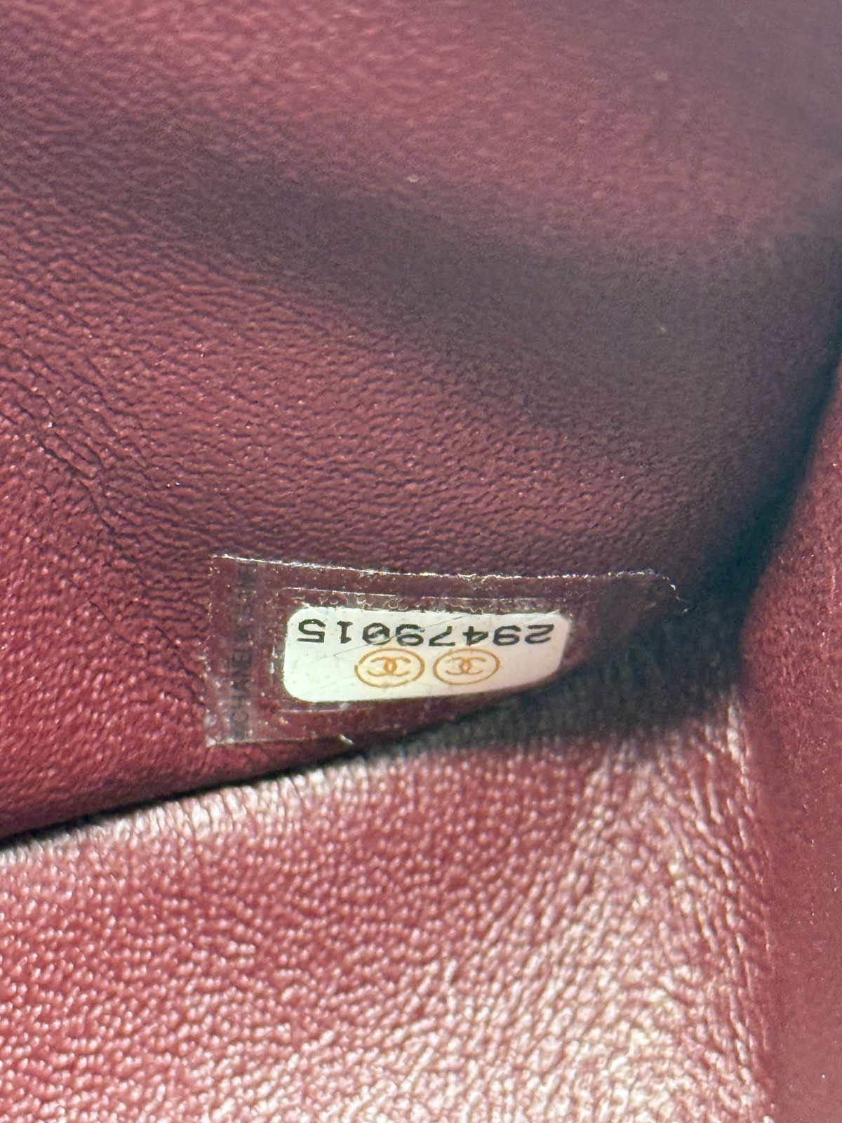 Chanel handbag vintage look, caviar leather, flap bag image 10