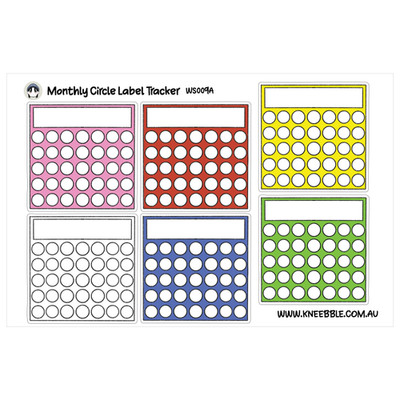 Monthly Planner Stickers   Progress Tracker Circle Label For Goal Tracking