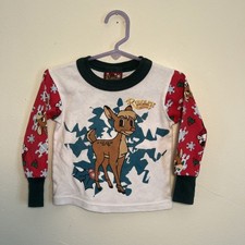 Rudolph The Red Nosed Reindeer The Movie Vtg 90s Character Long Sleeve Tee- 3T