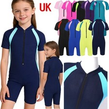 UK Girl?s Boy?s One-Piece Swimsuit Rash Guard Swimwear Sun Protection Costume
