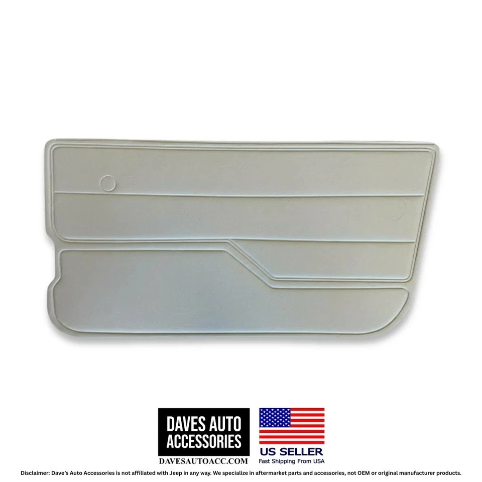 Paneles de puerta delanteros izquierdo y derecho gris claro gris para Jeep Wrangler YJ 1987-1995 Foto 4 de 4