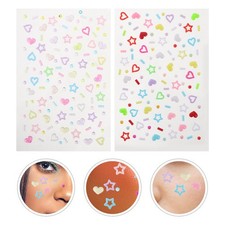 10 Sheets Makeup Patches Face Decoration Rhinestones Stickers Gems