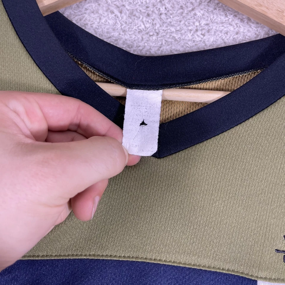 Camiseta deportiva de motocross vintage para hombre grande* verde bloque de color patín Y2K MTX carreras Foto 3 de 4