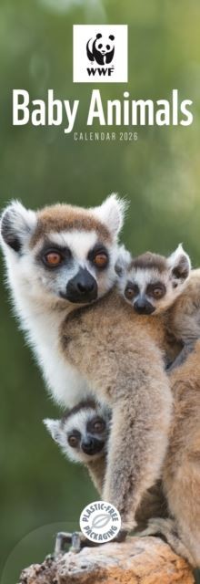 WWF Baby Animals 2026 Slim Wall Calendar Official