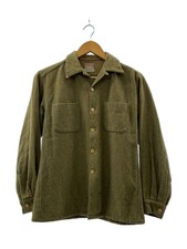 McGREGOR vintage long sleeve shirt S wool khaki open collar 50s
