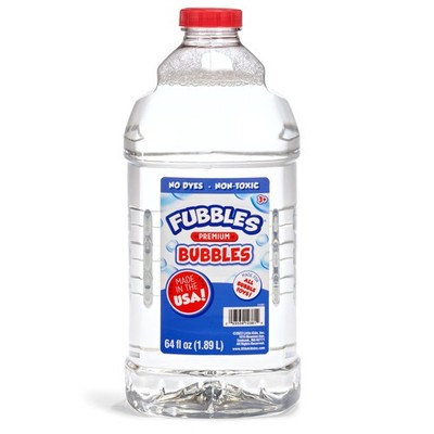 Fubbles 64oz Non-Toxic Bubble Solution Refill for Machines & Toys - USA Made