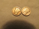 2 1931  Mercury Dimes. Fine/VF