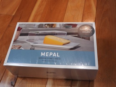 Mepal Modula Transparent Cheese Dome with Built in Grey Cutting Board -Organizer