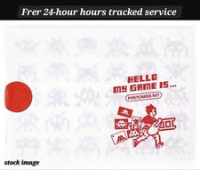Space Invader Rare Postcard sticker Set 2017 ‘Hello My Name Is' Stamped & Sealed