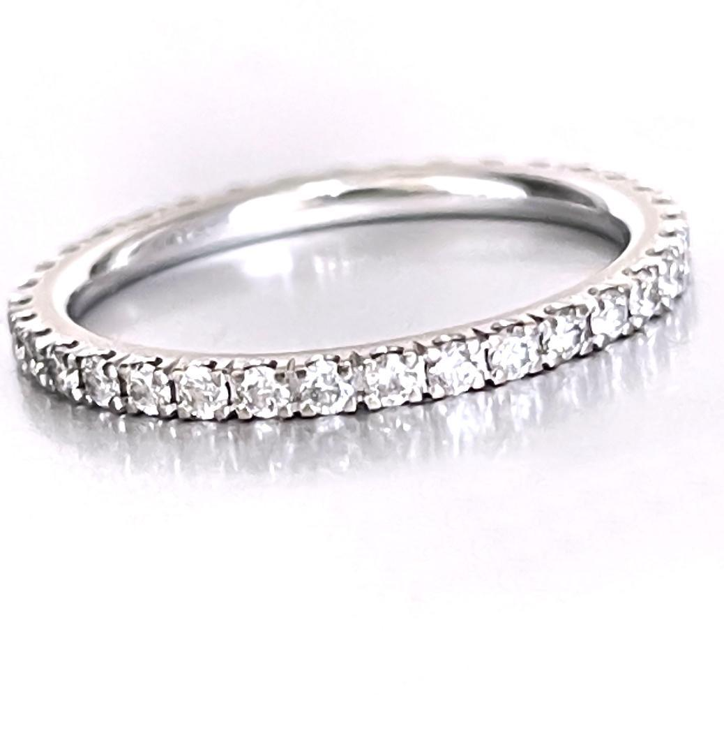 Van Cleef Arpels Felicite Ring Eternity 750 White Diamond 18K Size 42