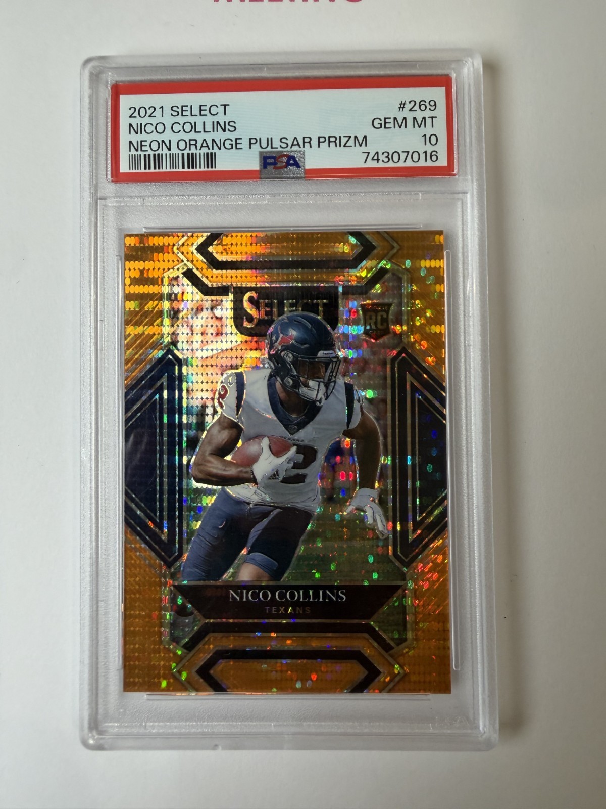 Nico Collins Panini Select #269 Neon Orange Pulsar