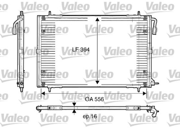 Valeo Kondensator Klimaanlage 817283 FüR 206 Peugeot CC SW 2A 2E 2D Aluminium-image