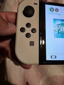 Nintendo Switch OLED Model HEG-001 Handheld Console - 64GB - White w/Zelda Case!
