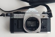 Canon AE-1 Program Black Silver SLR 35mm Film Camera Body Only, Tested, Working