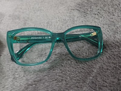 Swarovski Optik Fassung Smaragd Damen Brille Brillenfassung 53mm