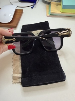 Authentic Gucci GG 3713/S Black Oversized Sunglasses w/ Gold  display picture 3