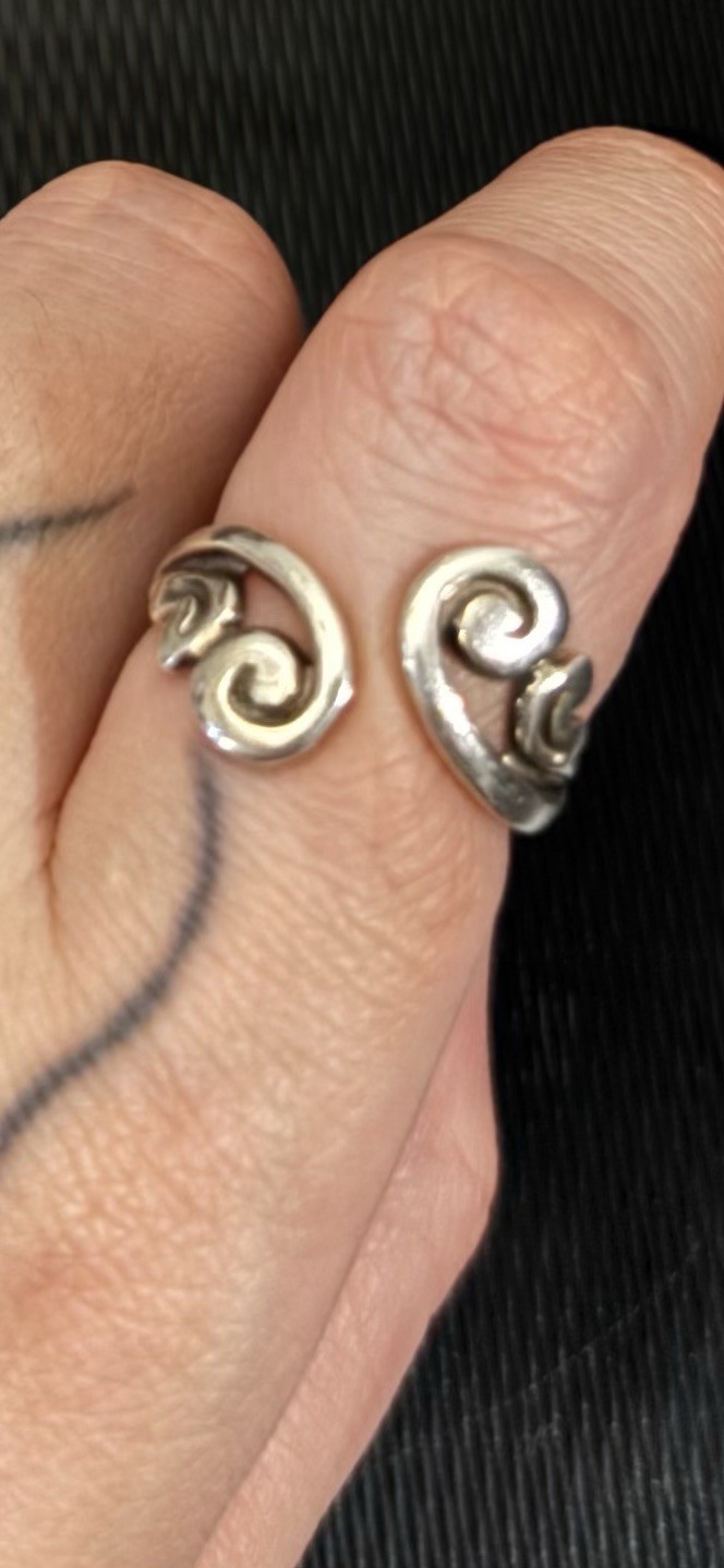 Adjustable/ Stackable  Sterling Silver Filigree R… - image 1