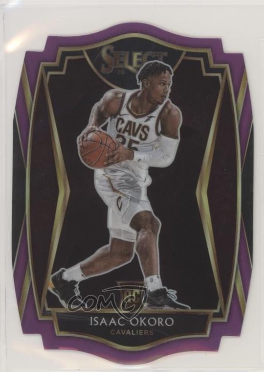 2020-21 Panini Select Premier Level Purple Prizm Die-Cut 90/99 Isaac Okoro 00c9