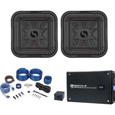 2 Kicker L7S84 8" 1800w Solobaric L7S Subwoofers Mono Amplifier Amp Kit 44L7S8-4