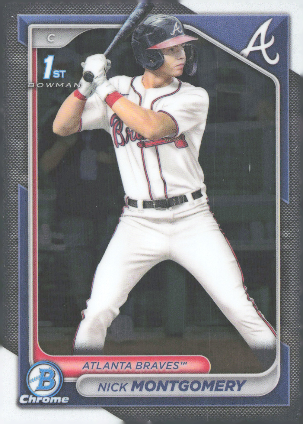 2024 Bowman Draft Chrome - #BDC-129 Nick Montgomery Braves 1st Bowman