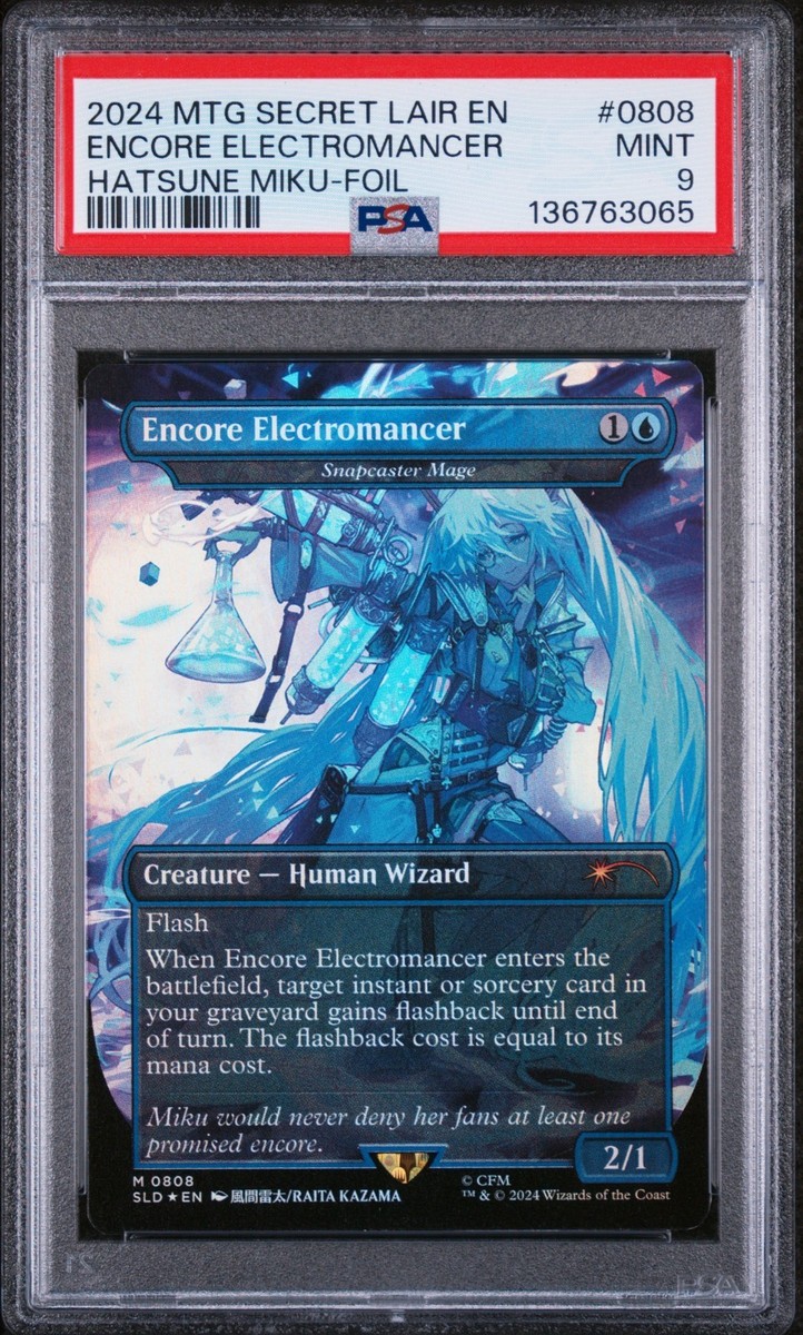 PSA MINT 9 2024 MTG HATSUNE MIKU ENCORE ELECTROMANCER SECRET LAIR DROP -  FOIL | eBay